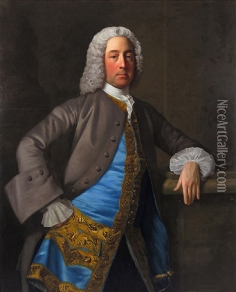 Portrait Of James Bateman (d.1758) Oil Painting - Allan Ramsay