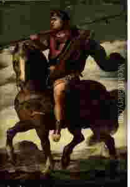 Emperor Claudius On Horseback Oil Painting - Antonia Tempesta