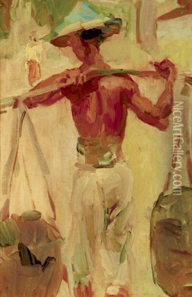 Water Carrier Oil Painting - Isaac Israels