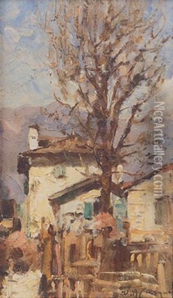 Primavera A Sacile Oil Painting - Vittore Antonio Cargnel