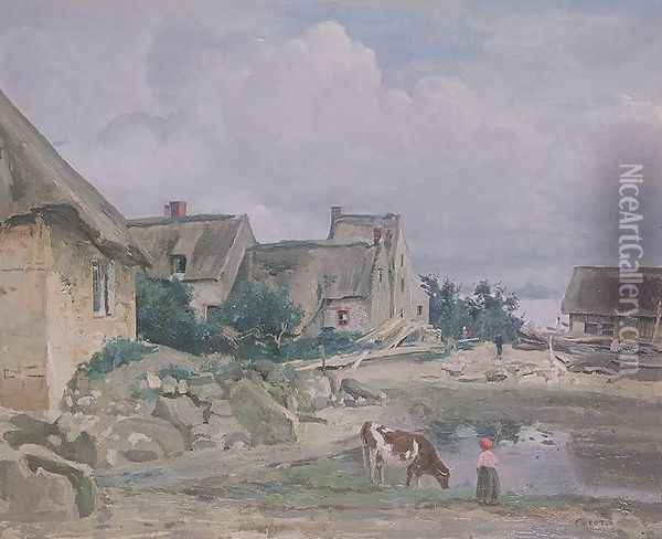 Environs de Fontainebleau Oil Painting - Jean-Baptiste-Camille Corot