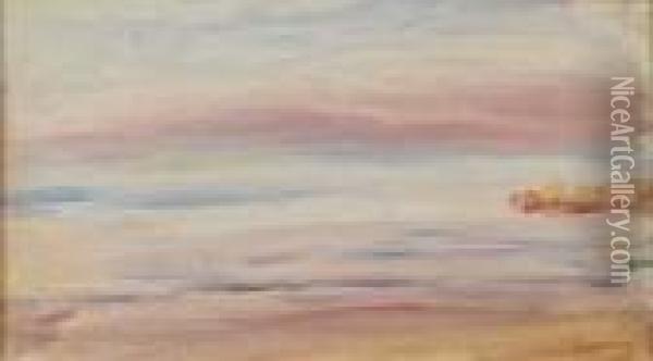 Coucher De Soleil En Automne Oil Painting - Pierre Auguste Renoir