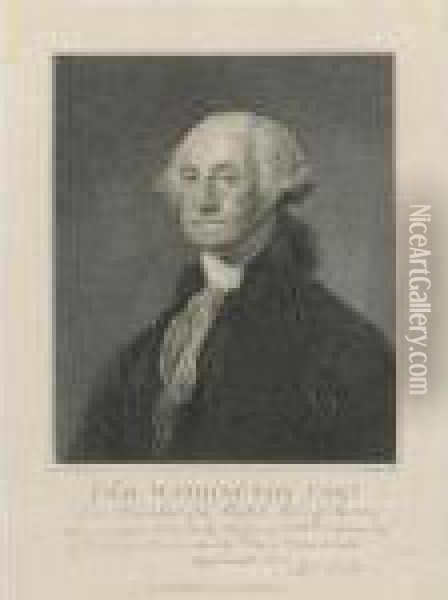Geo. Washington Esq. Late President Of The United States Of America...... Oil Painting - Gilbert Stuart