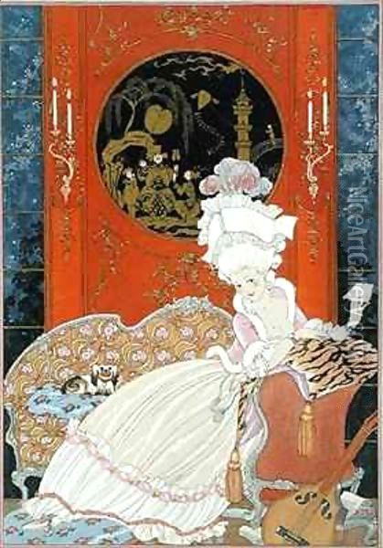 Illustration for 'Fetes Galantes' Oil Painting - Georges Barbier