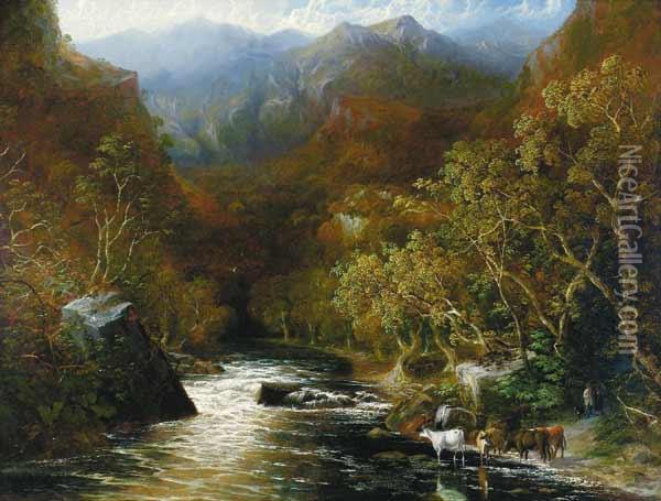 River Landscape Oil Painting - James Dougal Mac Hart