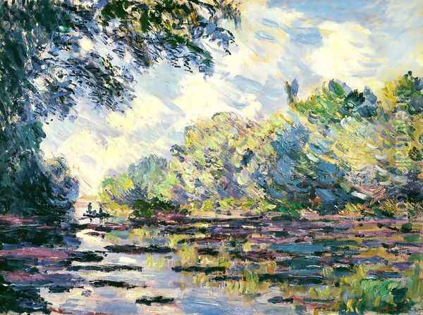 Section of the Seine, near Giverny Oil Painting - Claude Oscar Monet