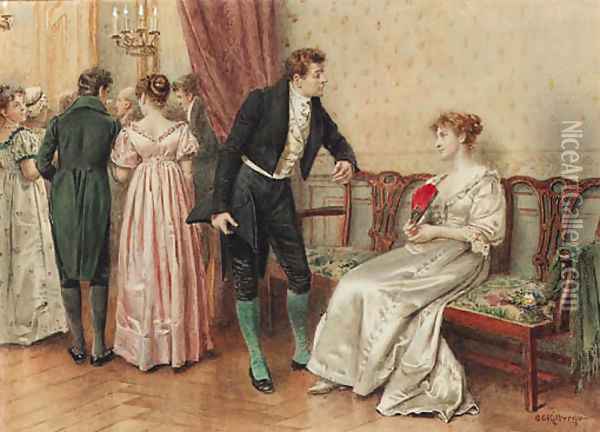 May I have the pleasure Oil Painting - George Goodwin Kilburne