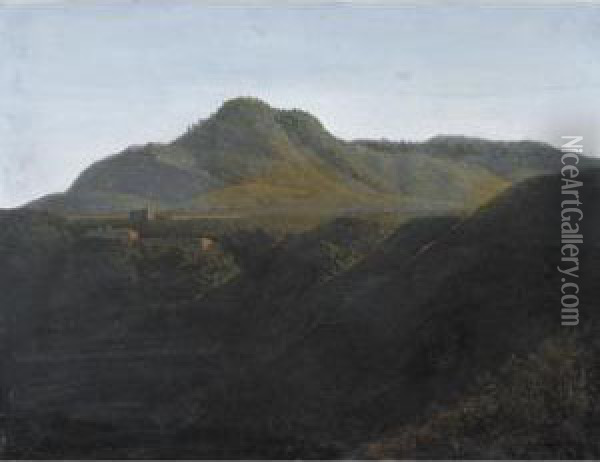 View Of Monte Cavo, Near Albano Oil Painting - Jean-Joseph-Xavier Bidauld
