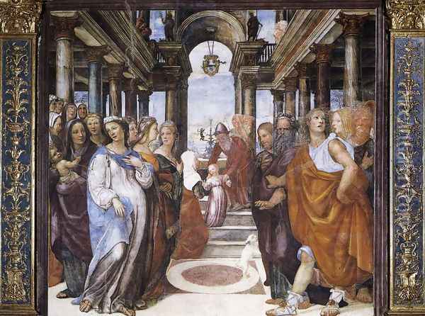 The Presentation Of The Virgin In The Temple 1518 Oil Painting - Il Sodoma (Giovanni Antonio Bazzi)