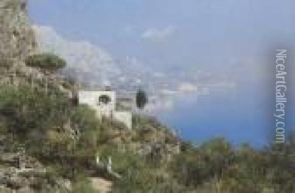 A View Of Capri Oil Painting - Edmund Berninger