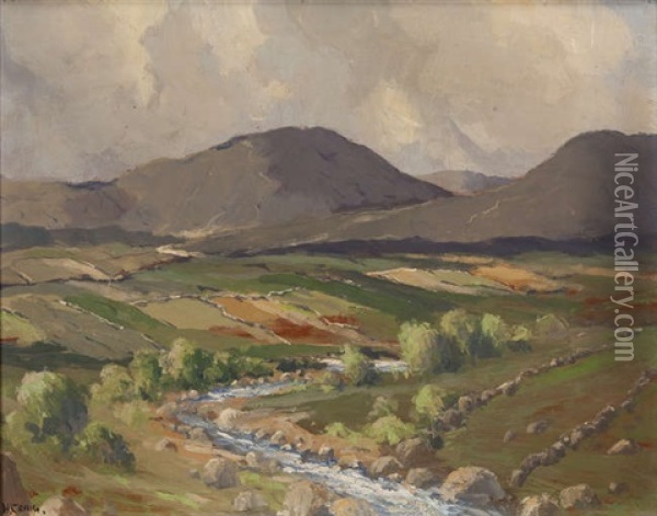 Mountain Landscape, Donegal Oil Painting - James Humbert Craig