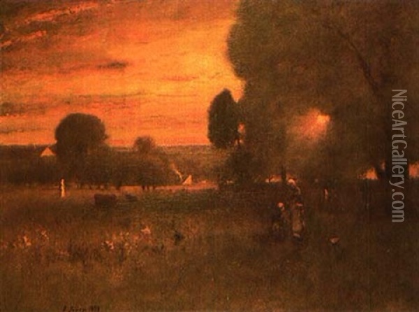 Sunburst Oil Painting - George Inness