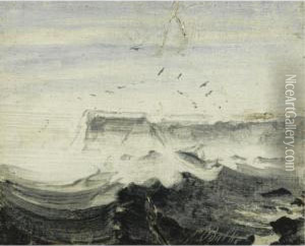 Urolig Sjo (rough Seas) Oil Painting - Peder Balke