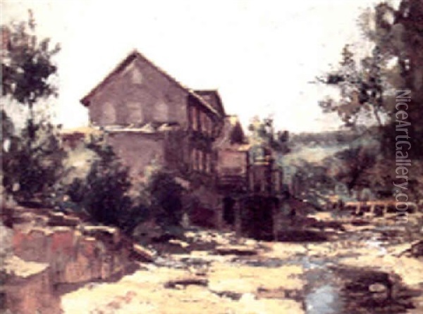The Old Mill Oil Painting - Paul Cornoyer