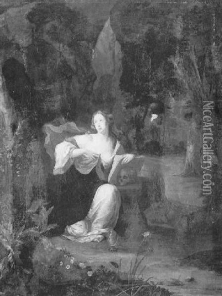 The Penitent Magdalen Oil Painting - Peter Van Lint