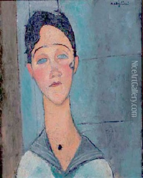 Portrait De Louise Oil Painting - Amedeo Modigliani