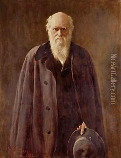 Portrait of Charles Darwin 1809-1882 Oil Painting - Collier, John