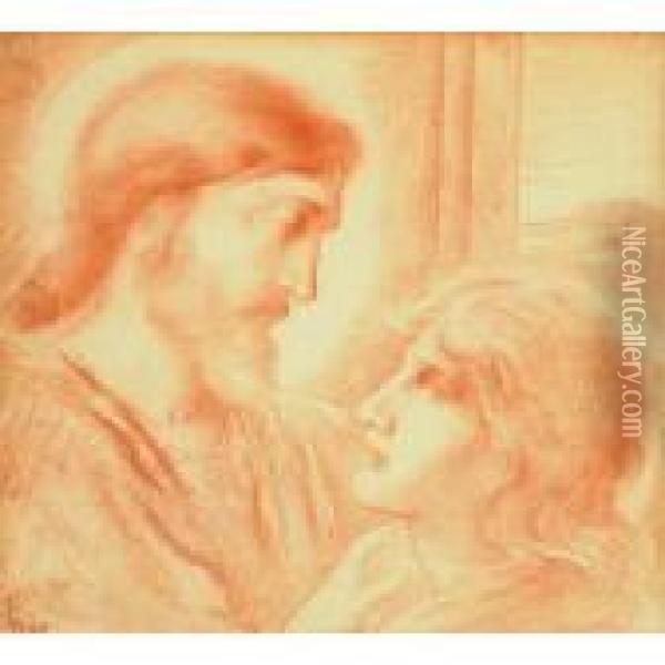 Christ And St. John Oil Painting - Simeon Solomon