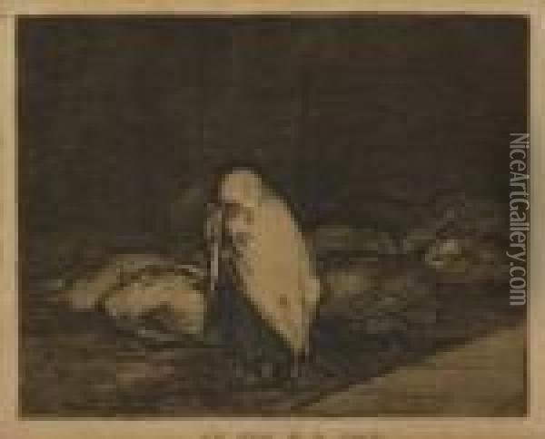 Las Cannas De La Muerte Oil Painting - Francisco De Goya y Lucientes