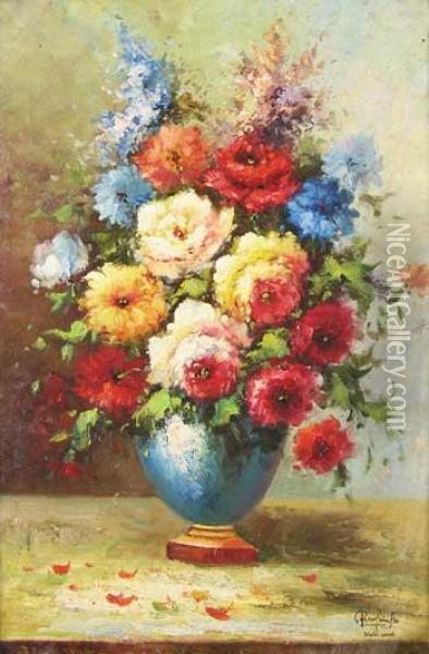 Flower Oil Painting - Felip Maso De Falp