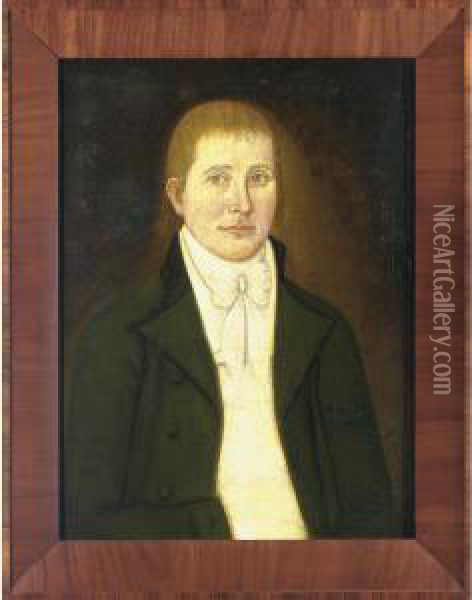 Portrait Of Captain Voorhes Oil Painting - John, Brewster Jnr.