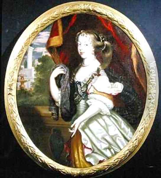 Portrait of Jane Needham 1646-1702 Mrs Myddleton Oil Painting - Henri Gascard