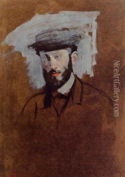 Portrait of Eugene Manet (study) Oil Painting - Edgar Degas