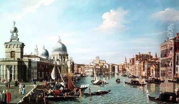 The entrance to the Grand Canal Venice Oil Painting - William James