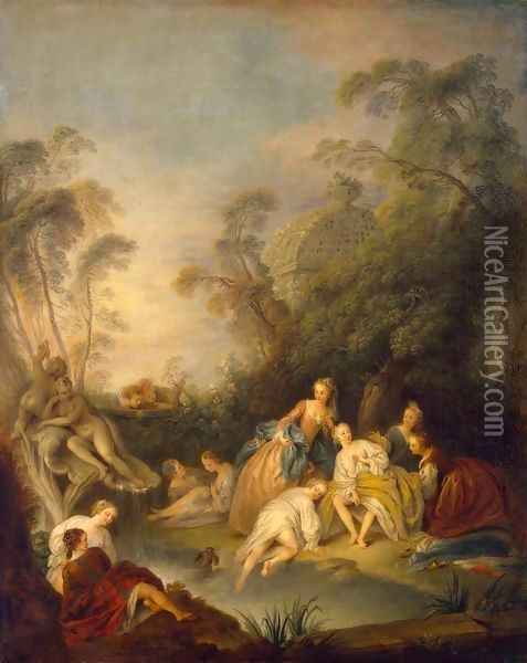 Les Baigneuses (The Bathers) Oil Painting - Jean-Baptiste Joseph Pater