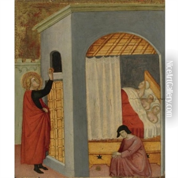 The Charity Of St. Nicholas Oil Painting -  Bartolo di Fredi