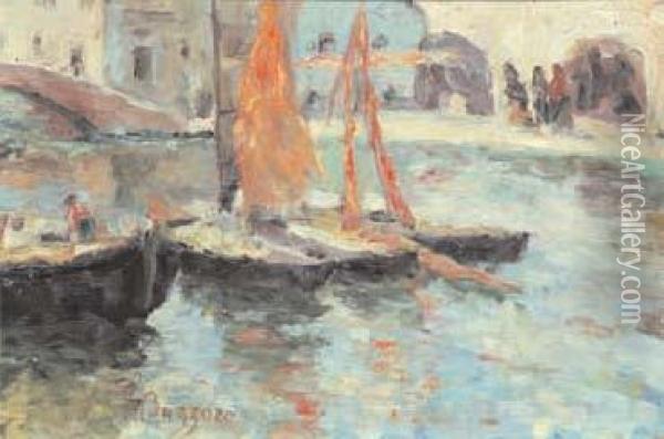 Chioggia Oil Painting - Leonardo Bazzaro