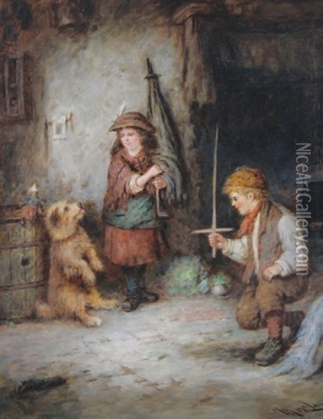 The Toy Sword Oil Painting - Mark William Langlois