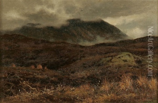 Low Clouds On The Heath Oil Painting - Reginald Aspinwall