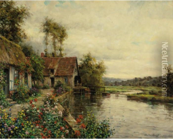 Above The Mill Neuf Moulin Oil Painting - Louis Aston Knight
