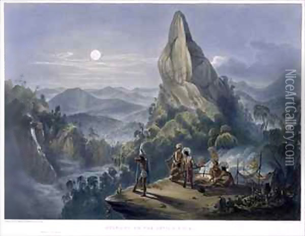 Ataraipu or the Devil's Rock Oil Painting - Charles Bentley