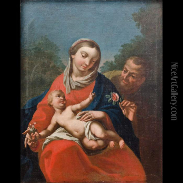Sacra Famiglia Oil Painting - Fra Felice Giuseppe Cignaroli