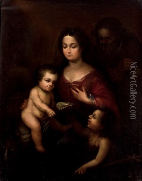 Sagrada Famili Oil Painting - Juan Simon Gutierrez