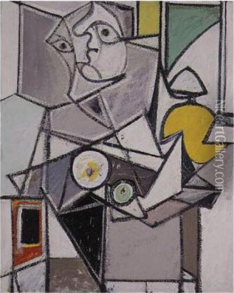Composition With Head Oil Painting - Arshile Gorky