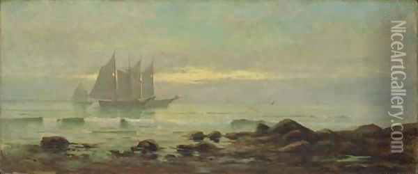 Shrimpers Returning from Work Oil Painting - Edward Moran