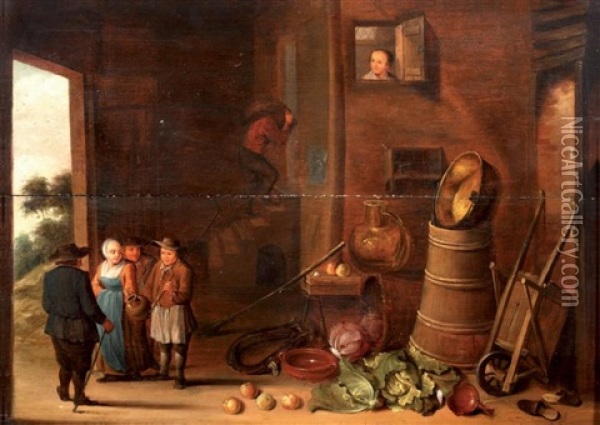 Interieur De Cuisine Oil Painting - Herman Saftleven
