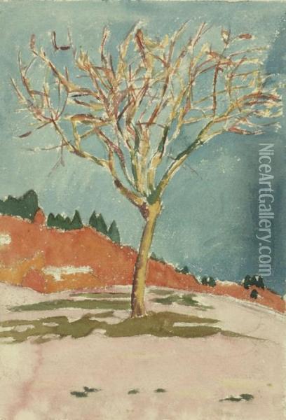 Baum Im Winter Oil Painting - Giovanni Giacometti