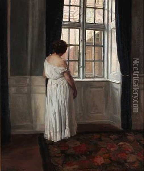 Interior Oil Painting - Sally Nikolai Philipsen