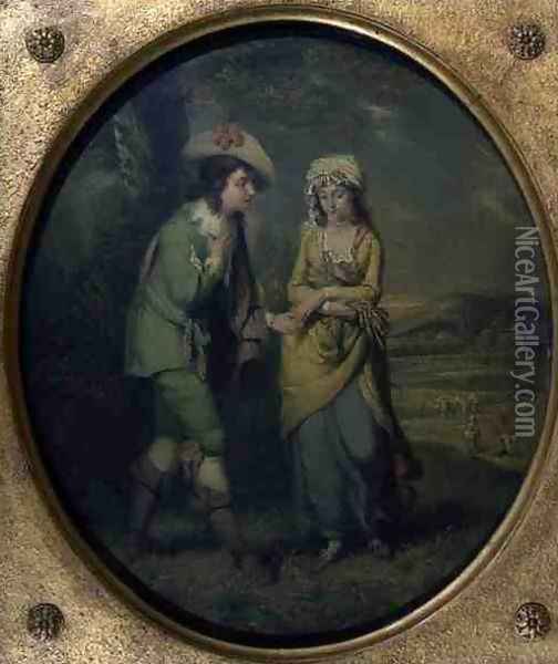 The Courtship Oil Painting - Henry Walton
