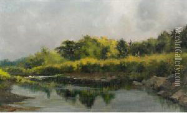 River Landscape Oil Painting - Charles Macdonald Manly