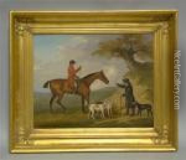 Three Fox Hunting Scenes Oil Painting - John Nost Sartorius