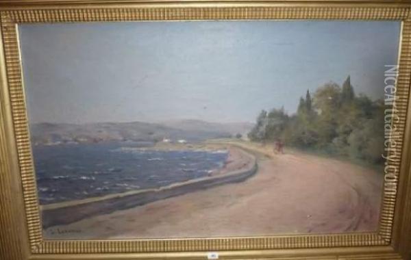 Route Au Bord De La Mer Oil Painting - Louis Le Camus