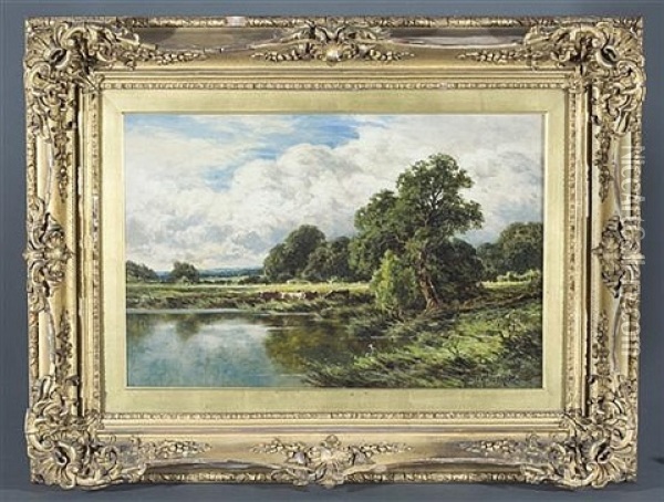 Marlow On Thames Oil Painting - Henry H. Parker
