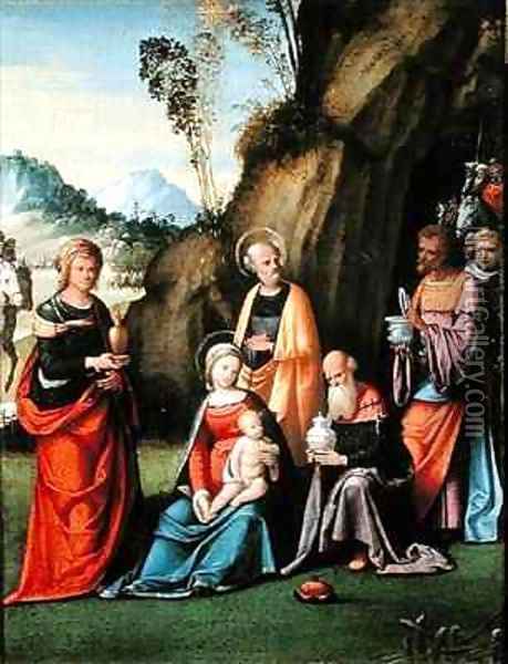The Adoration of the Magi Oil Painting - Garofalo