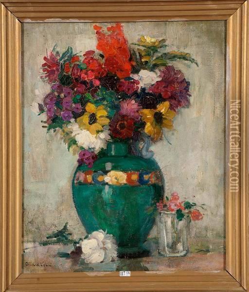Vase De Fleurs Oil Painting - Fernand Allard L'Olivier