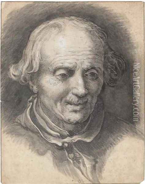 Portrait of an old man looking down Oil Painting - Abraham Bloemaert